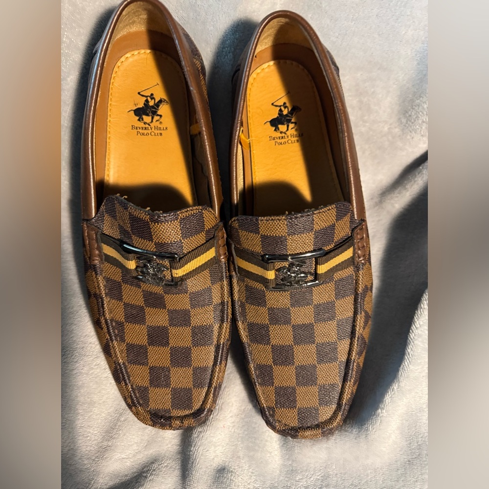 Beverly Hills Polo Club Checkered Loafers with Buckle